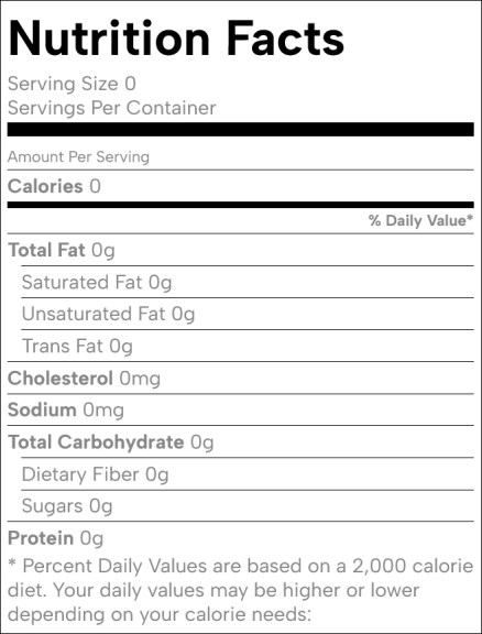 NUTRITION INFORMATION