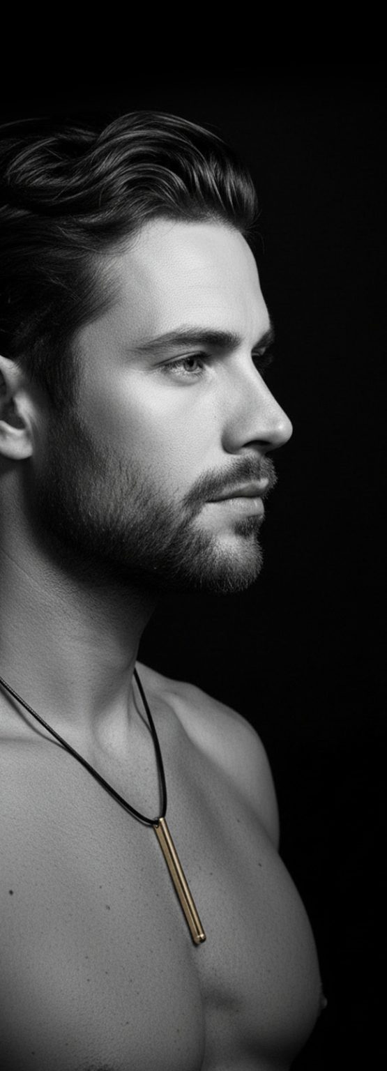 Robert wearing signature vial