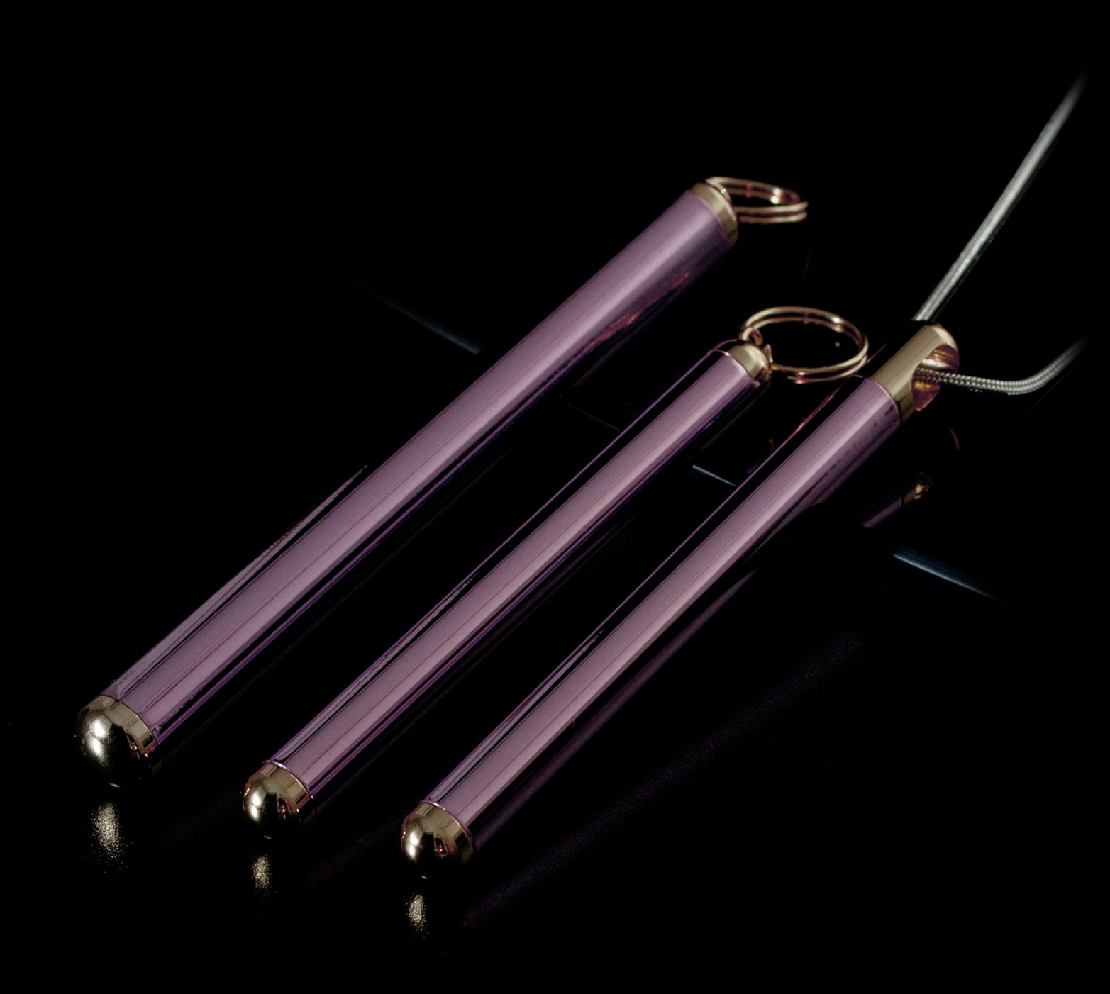 Pink Purc Caffeine vial brass endcaps